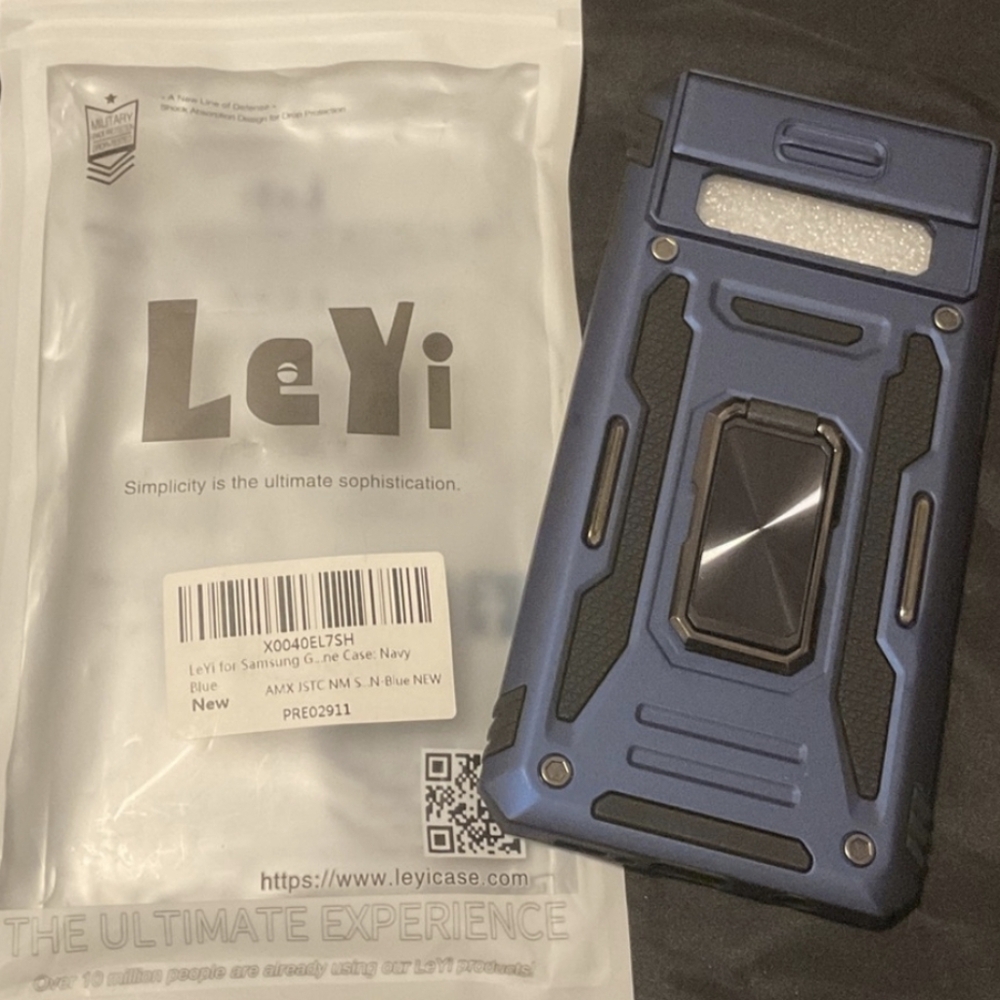 Blue Phone Case for Samsung Galaxy S10 - Stand & Camera Cover